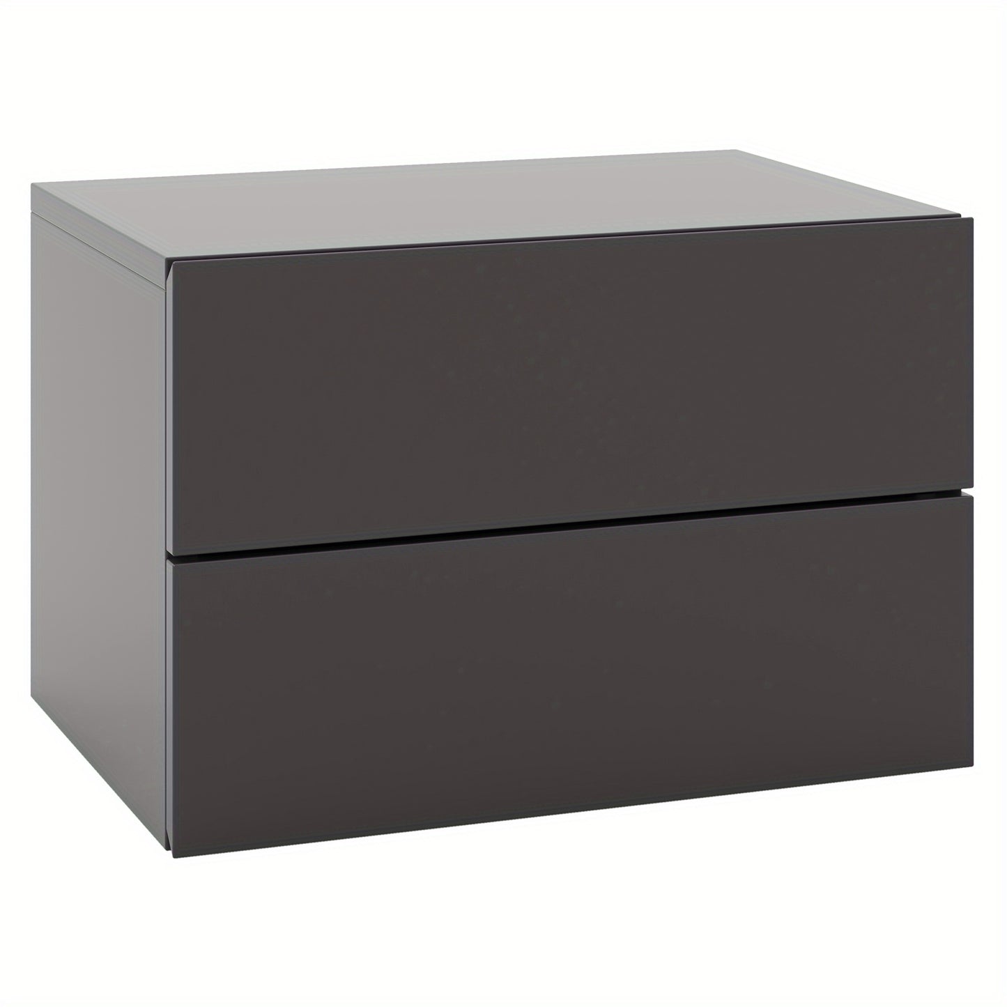 Zwevend Nachtkastje – Wandkastje – Bedside Table – Nachtmeubel – Opbergkastje – Set Van 2 – Met 2 Lades – Muurbevestiging Voor Stevige Muren – Strak Grijs Design