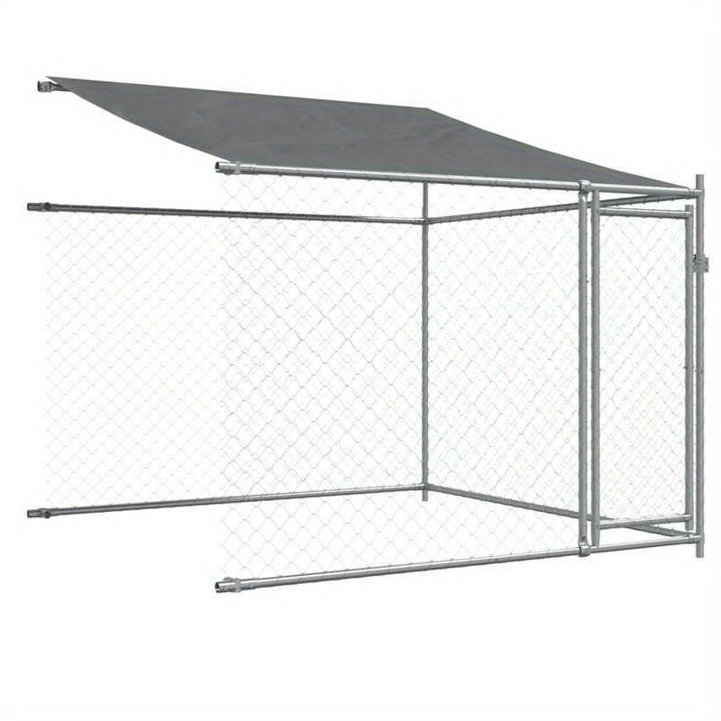 Hondenhok – Hondenhuis – Hondenkennel – Hondenhuisje – Hondenverblijf – Gegalvaniseerd Staal – Weerbestendig Met Dak En Deuren – 80x20x20 cm