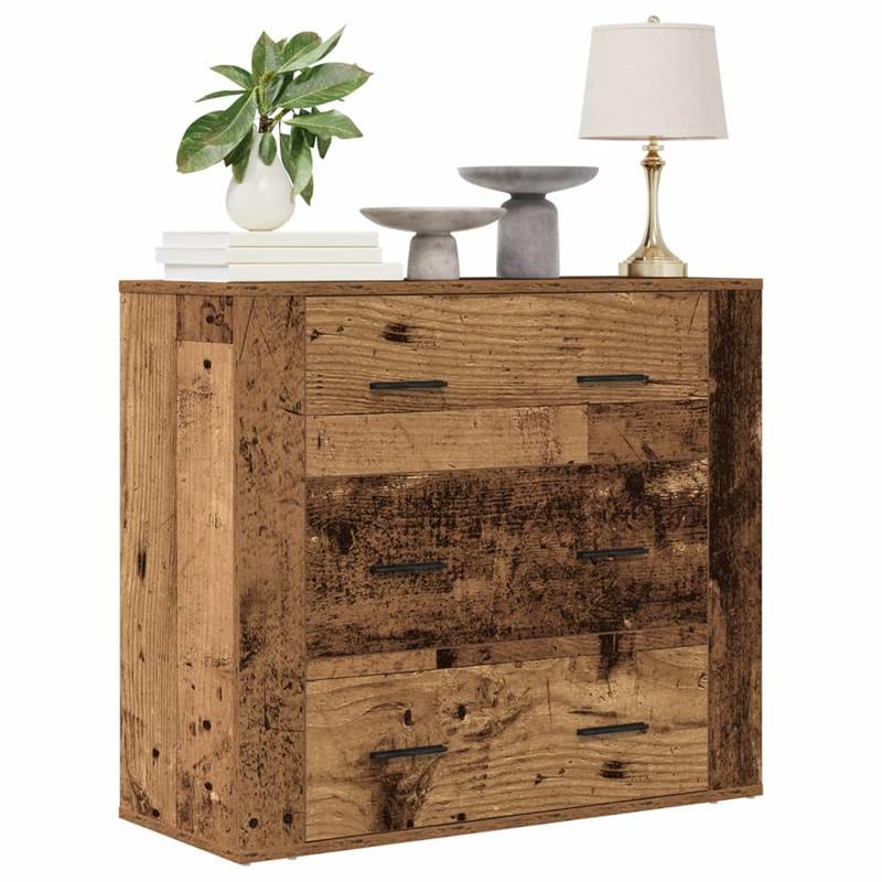 Sideboard 80x33x70cm edited wood oud woodkleurig Removable storage practical