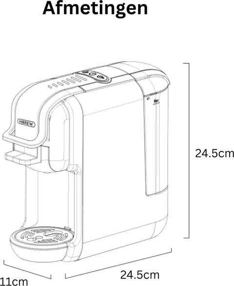 Coffee Machine - Nespresso Coffee Machine - Espresso - Maker - Iced Coffee - 5 in 1 - Black