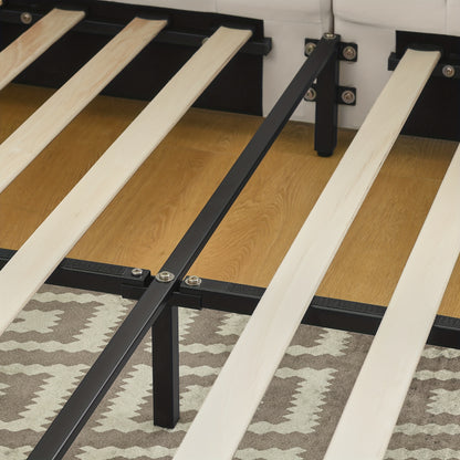 Bedframe – Tweepersoonsbed – Platformbed – Slaapbank – Bedombouw – Modern Design – Hoog Hoofdbord – Hoogwaardig Bamboe – Eenvoudige Montage