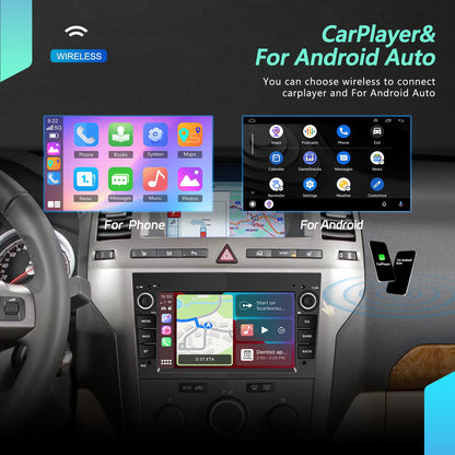 Android Autoradio – Multimedia Speler – Navigatiesysteem – Double Din Radio – Carplay Headunit – 10,1 Inch Touchscreen – Android 15.0 Met Draadloos CarPlay En GPS – Met Microfoon En Achteruitrijcamera
