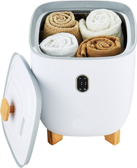 Luxe Handdoekverwarmer - XXL 25L - LED-scherm - Timer - Aromafunctie - Veilig - Duurzaam - Wit - Handdoekrek - Elektrisch - Handdoek Radiator
