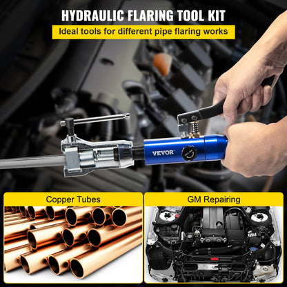 Hydraulische Flaring Tool Set – Remleiding Gereedschap – Buisverbuiger – Dubbele Flare Tool – Koperen Buis Flaring – 32-delige Set – Hydraulische Kracht – Geschikt Voor 3/16" Tot 1/2" Buizen