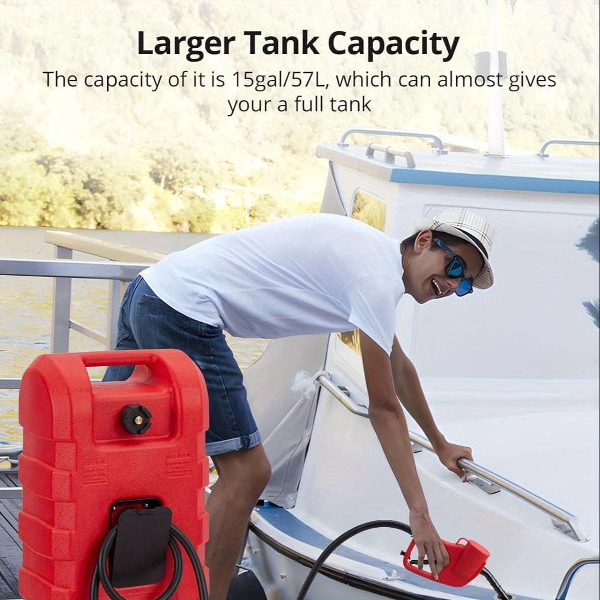 Brandstoftank – Benzinetank – Dieselcontainer – Jerrycan – Mobiele Brandstoftank – 56,78 Liter Inhoud – Met Wielen en Hevelpomp