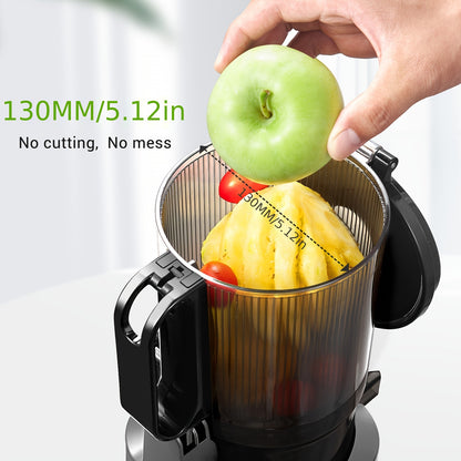 Sapcentrifuge – Juicer – Slowjuicer – Fruitpers – Groentepers – Extra brede 135 mm opening – 2L grote capaciteit