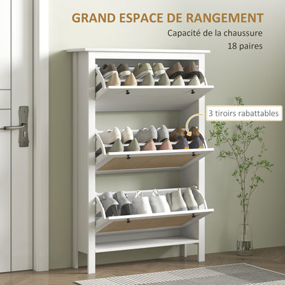 Schoenenkast – Schoenenopberger – Schoenenrek – Schoenenkastje – Schoenmeubel – Compact Ontwerp – Rattan Look Front