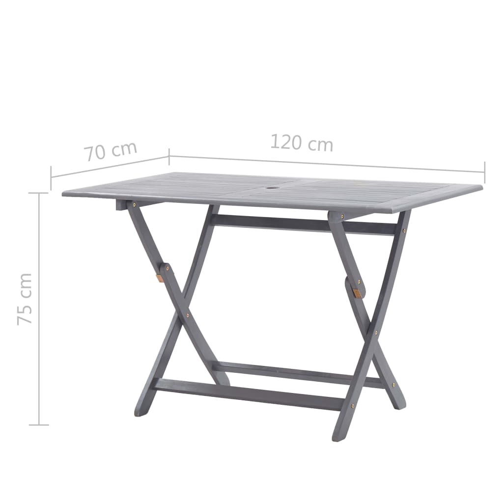 Vidaxl 5/7X Solid Acacia Wooden Garden Set Grey Terrace Set With/Without Armrest