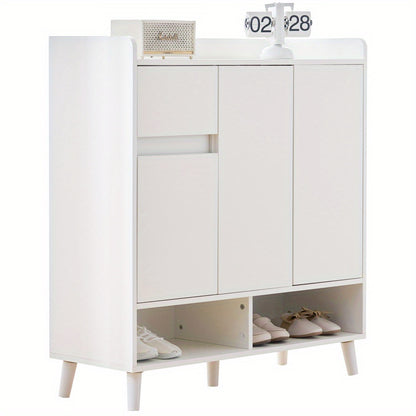 Schoenenkast – Schoenenrek – Schoenopberger – Schoenenopbergsysteem – Schoenenkast met Wieltjes – 6 Lades – Wit – Verstelbare Indeling – Ruimtebesparend Design