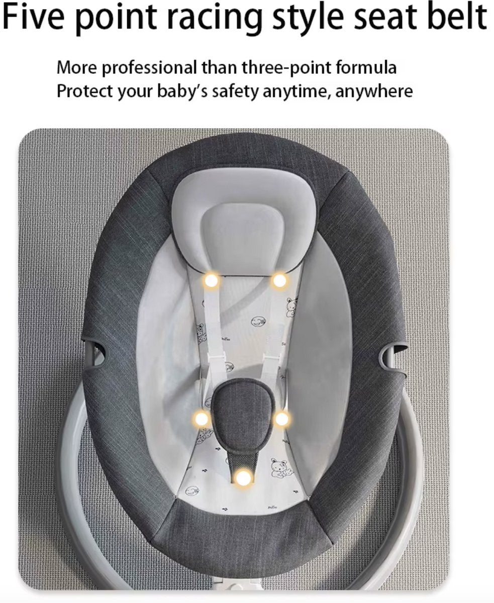 Elektrische Wipstoel - Wipstoel - Babystoel - Baby Swing - Schommelstoel - Elektrisch - Afstandsbediening - Bluetooth voor muziek - Roze