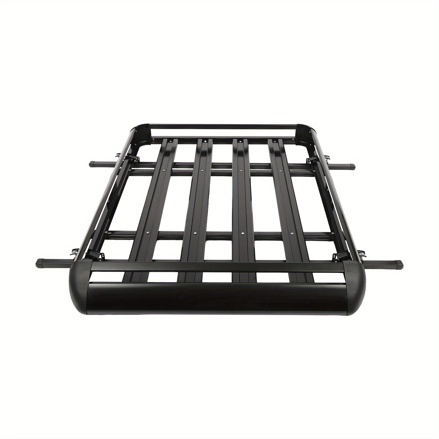 Dakkofferdrager – Dakdrager – Dakraildrager – Autodakdrager – Bagagedrager – Verstelbaar 100-135 cm – Maximaal 150 kg Draagvermogen – Aluminium, IJzer en Kunststof Zwart