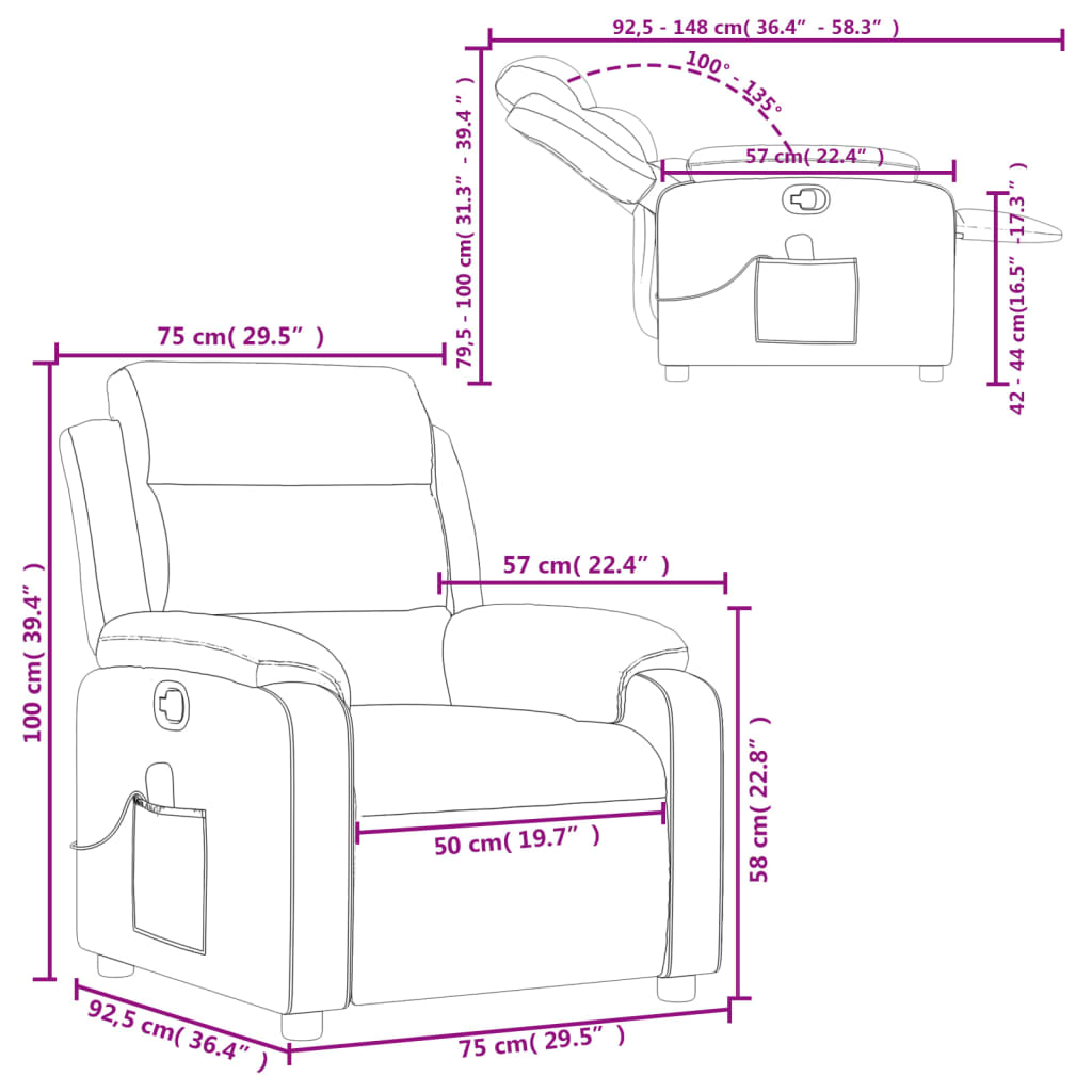 Fauteuil – Relaxstoel – Zetel – Lounge Stoel – Sessel – Donkergroen – Handmatig Verstelbaar – Fluweel Bekleding