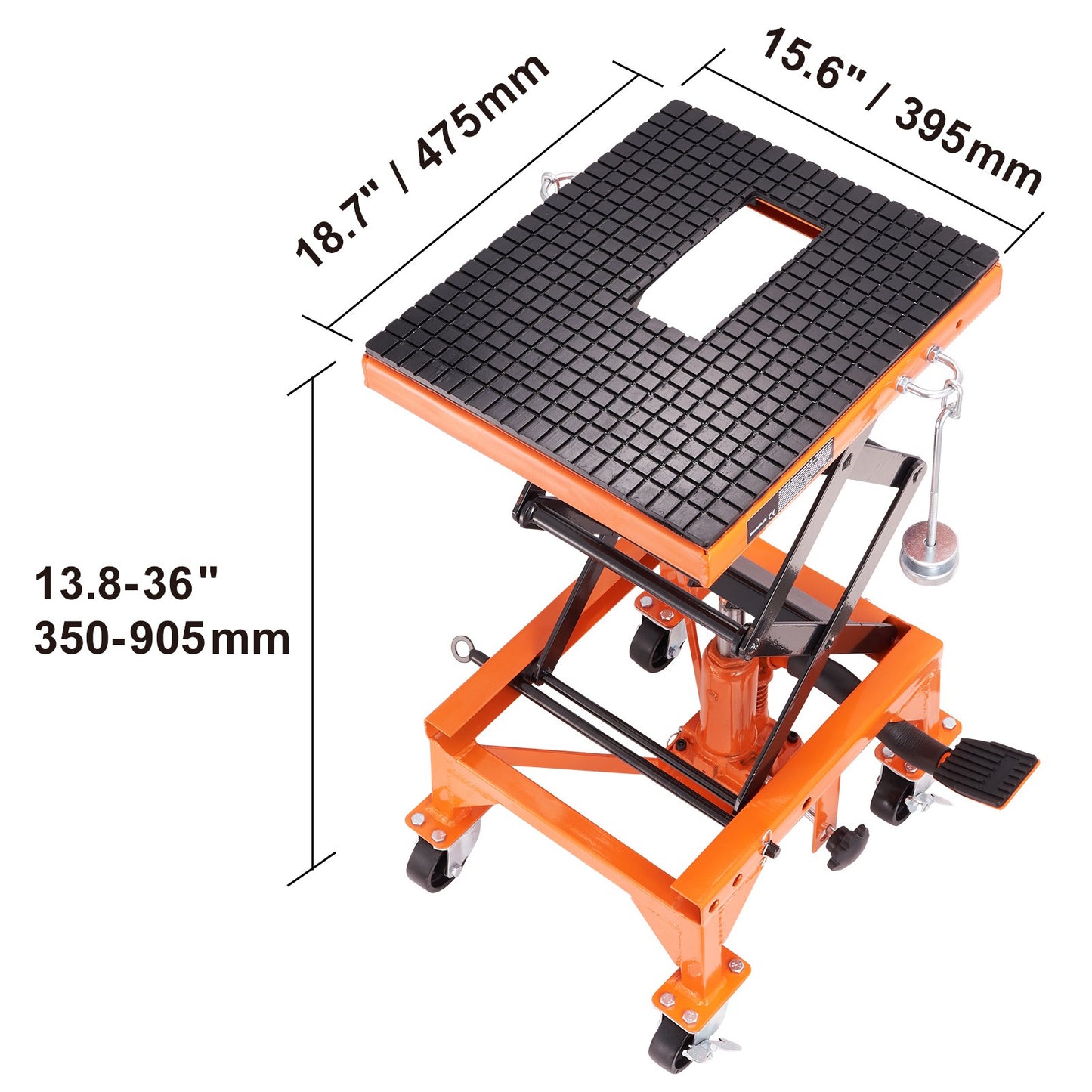 Hydraulische Motorlift – Motorbok – Motor Jacks – Motor Lifter – Motor Schaar – Instelbare Hefhoogte Tot 91 cm – Max. Draagvermogen 158 kg