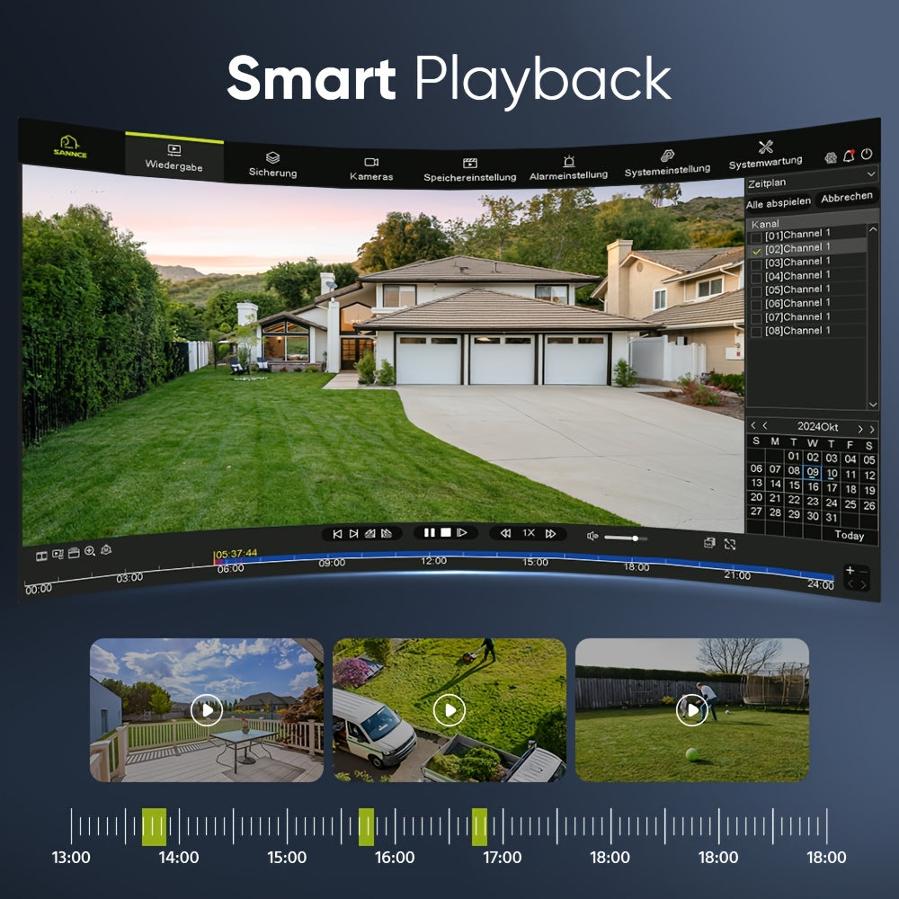 Beveiligingsset – 2K Camera’s – Bewakingscamera – NVR Beveiliging – CCTV Systeem – 4 Camera’s – 2TB Opslag – Nachtzicht 30m – Audio Opname