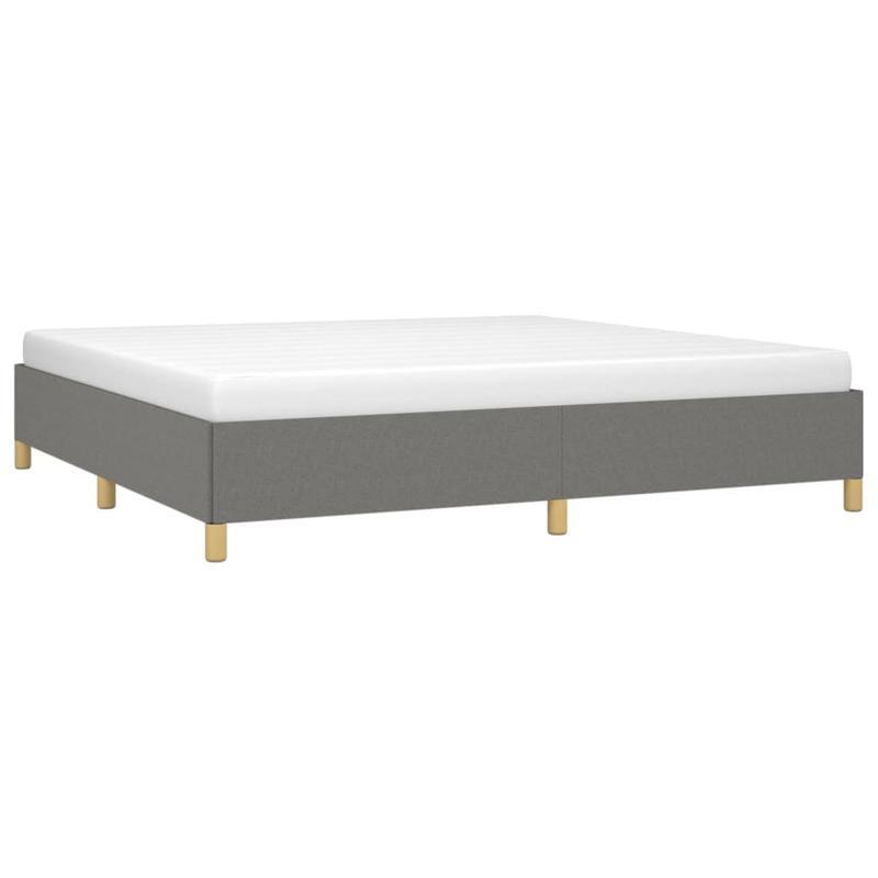 Bed frame without Mattress Grigio Scuro 200x200cm Tissue Practical, removable, suitable for all seasons, Bedroom Furniture, Home Decor, Modern Bedroom, Minimalist Style, Easy Assembly, Durable Material, Queen Size Bed, Slatte