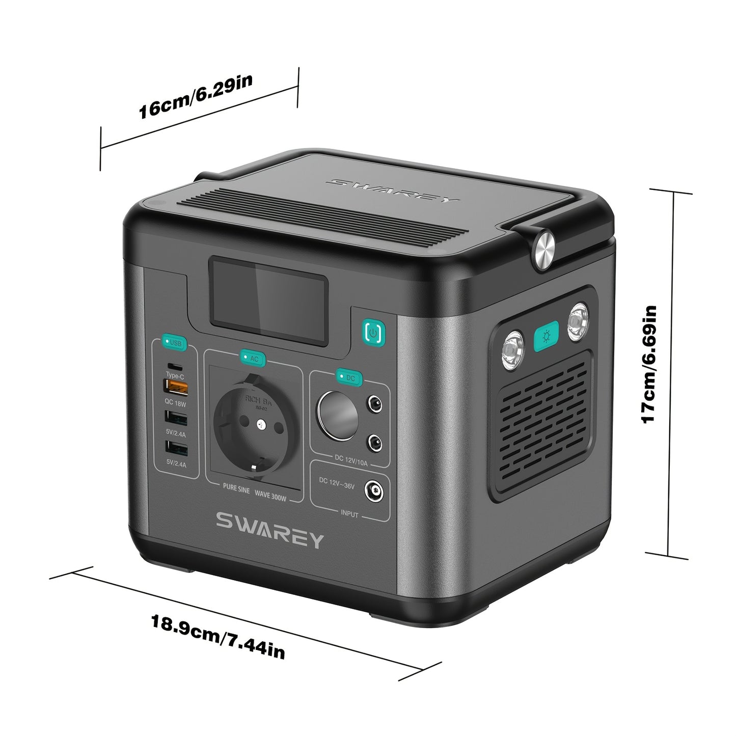 Power Station – Draagbare Accu – Mobiele Generator – Powerbank – Externe Batterij – 300W AC Output – 222Wh Capaciteit – PD 65W Snelladen