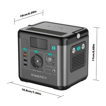 Power Station – Draagbare Accu – Mobiele Generator – Powerbank – Externe Batterij – 300W AC Output – 222Wh Capaciteit – PD 65W Snelladen
