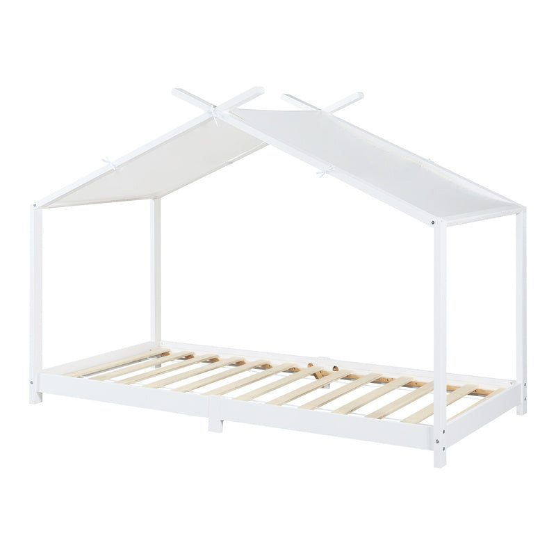 Kinderbed – Huisbed – Peuterbed – Juniorbed – Bedhuisje – Massief Dennenhout – Matras 90x200 cm