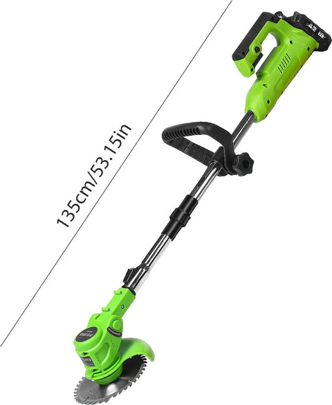 Sattire - Bosmaaier - Elektrische Bosmaaier - Grastrimmer op Accu - Onkruidborstel 1880W - 2x Accu 21V - 18000Rpm