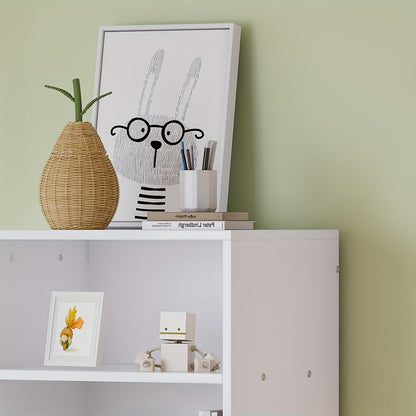Boekenkast – Boekenkastje – Opbergkast – Wandkast – Dressoir – Wit – Stil Schuiflade – 3-Lagen Opbergruimte – Vrijstaand Zonder Stroom