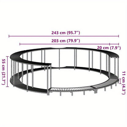 Hot Tub Omkasting – Badkuip Accessoires – Zwembad Trap – Opbergoplossing – Hottub Omranding – Grijs Poly Rattan – Houten Treden – Duurzaam Materiaal – Ruime Opbergruimte