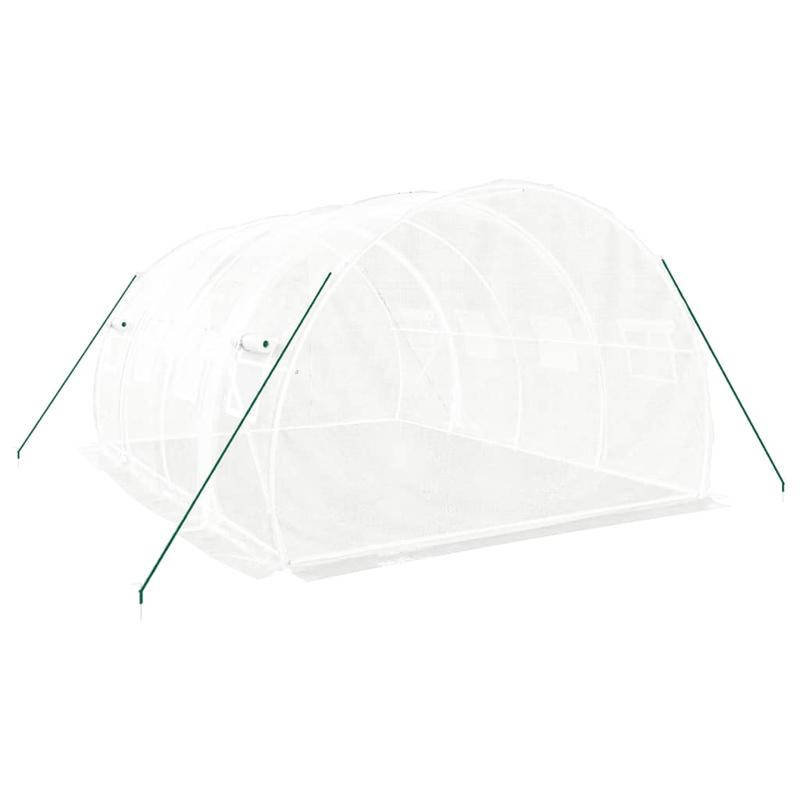 Large 12m² Steel Frame Greenhouse with White Panels - Heavy-Duty Outdoor Greenhouse Suitable for Year-Round Plant, Easy Assembly, Durable &, Ideal for Gardens, Hobbyists & Commercial Use