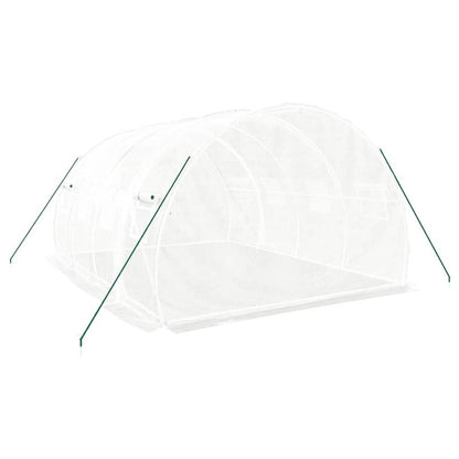 Large 12m² Steel Frame Greenhouse with White Panels - Heavy-Duty Outdoor Greenhouse Suitable for Year-Round Plant, Easy Assembly, Durable &, Ideal for Gardens, Hobbyists & Commercial Use