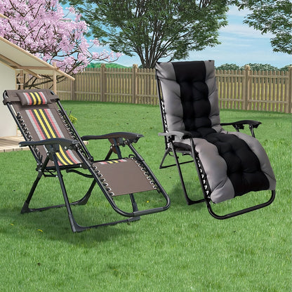 Ligstoel – Tuinstoel – Loungestoel – Zonnebed – Campingstoel – Extra breed – Aluminium frame tot 150 kg – Inklapbaar met verstelbare rugleuning en nekkussen
