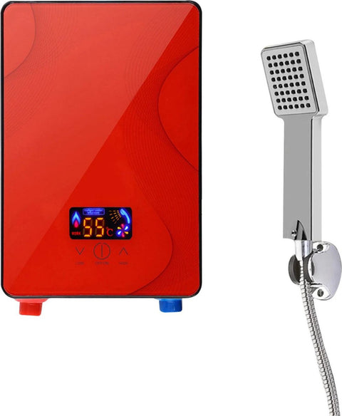 Doorstroomverwarmer - Doorstroomboiler – Doorstroom Boiler voor Douche - 6500W - Rood