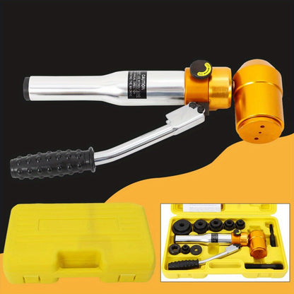 Hydraulische Handstans – Metaalpen – Staalplatenstans – Buispons – Gatpons – 6 Stansmaten 22,5-60,8 mm – 90 kN Handmatige Kracht Zonder Elektriciteit