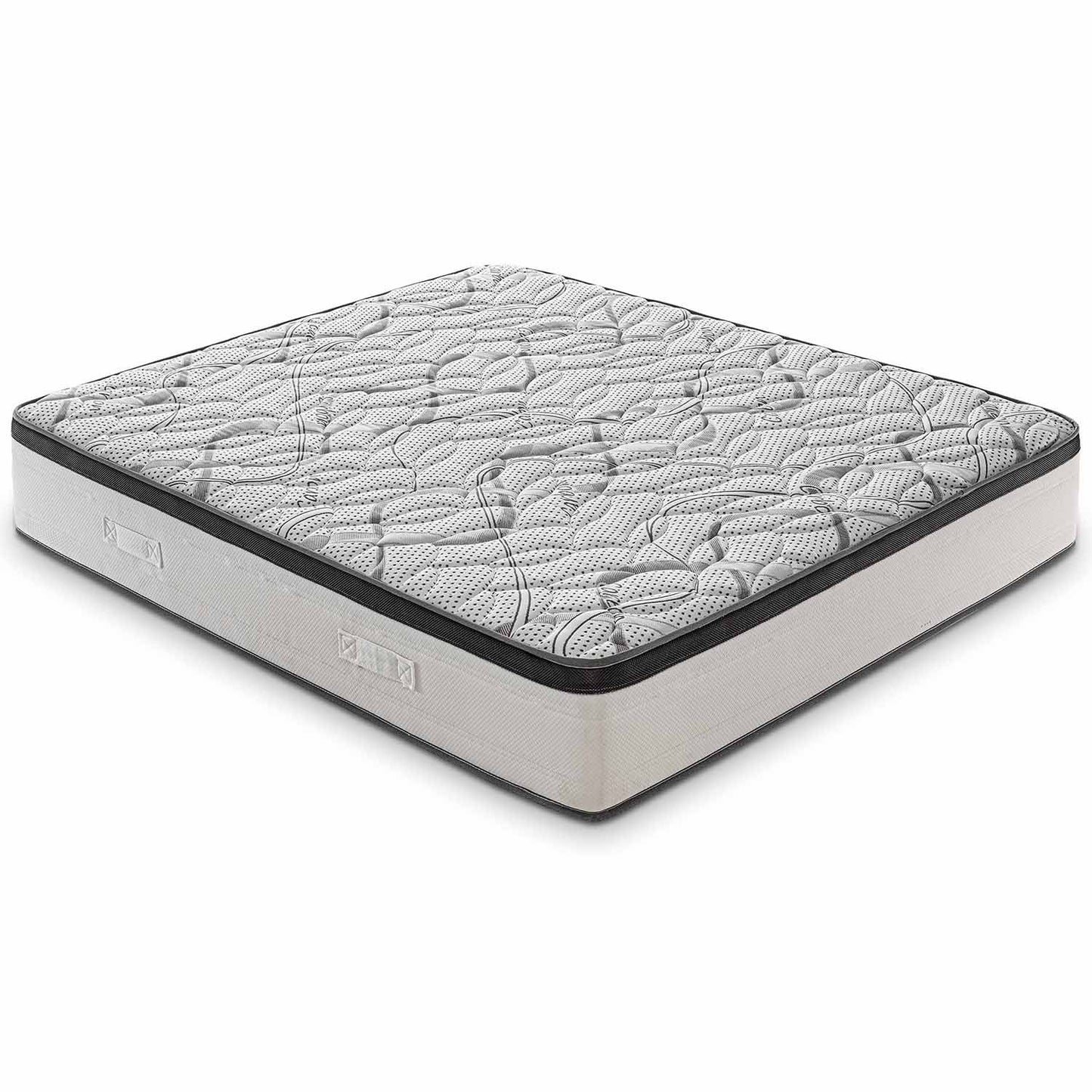 ROYAL DELUXE Mattress with MEMORY Effect - High-Density HR Foam - 100% Orthopedic Made in Italy - Cover with CARBONIO Relaxing Effect