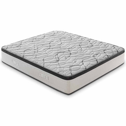 ROYAL DELUXE Mattress with MEMORY Effect - High-Density HR Foam - 100% Orthopedic Made in Italy - Cover with CARBONIO Relaxing Effect
