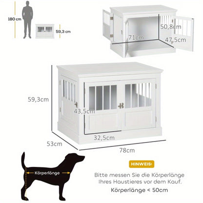 Hondenhok – Hondenbench – Hondenhuis – Hondenkooi – Dierenverblijf – Multifunctionele Tafel – Stevig Hout – Voor Kleine Honden Tot 10 kg