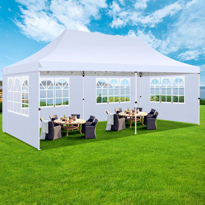 Pop-Up Tent – Vouwtent – Partytent – Tuinent – Festivaltent – Aluminium Frame – Zes Zijwanden Met Rits - QUORE