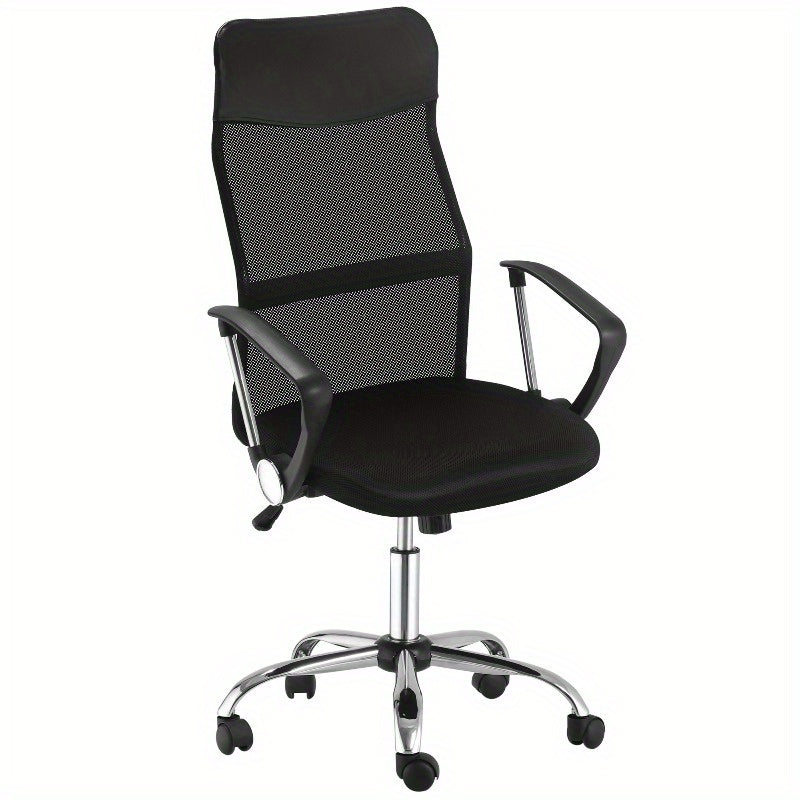 Bureaustoel – Office Chair – Gamestoel – Draaistoel – Kantoorstoel – Verstelbare Hoogte – Ademend Mesh Rugblad – Zwarte Zitting