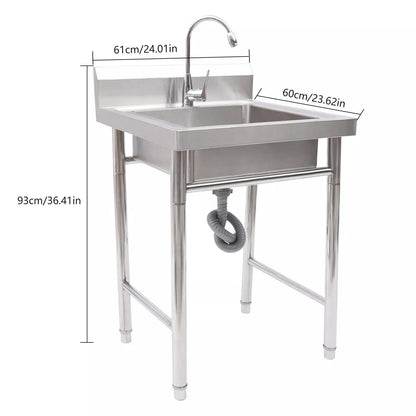 Keukenspoelbak – Spoelbak – Gootsteen – Wasbak – Dubbele Spoelbak – RVS 304 – 120cm Groot – Spatwaterdichte Uittrekbare Kraan