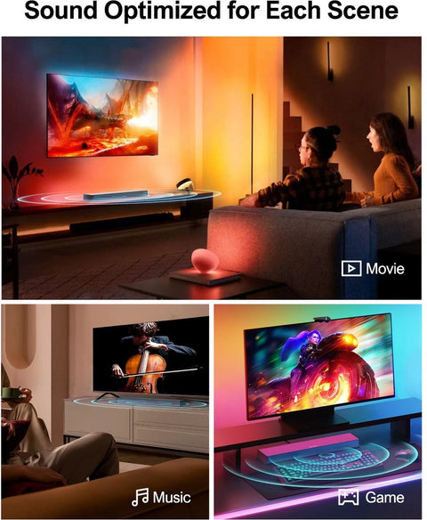 Soundbars for TV - Soundbars - Soundbar with subwoofer - 160 W 3D surround sound system