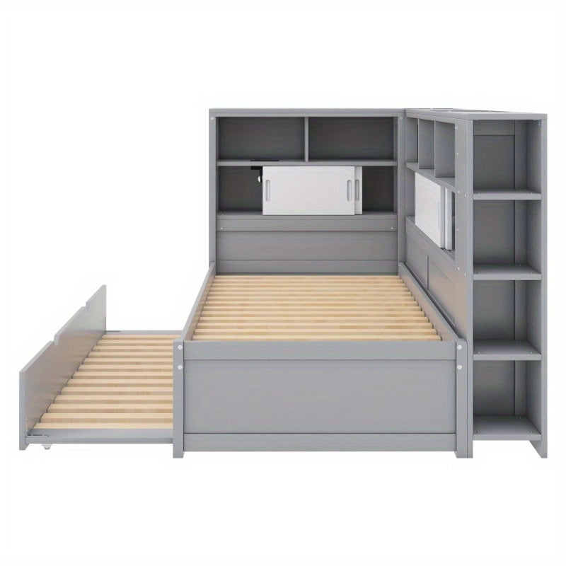 Omvormbare Slaapbank – Uittrekbaar Bed – Logeerbed – Zitbank Met Opbergruimte – Studentensofa – Ruimtebesparend Meubel – Modern Minimalistisch – Zonder Matras Nodig