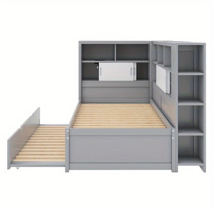 Omvormbare Slaapbank – Uittrekbaar Bed – Logeerbed – Zitbank Met Opbergruimte – Studentensofa – Ruimtebesparend Meubel – Modern Minimalistisch – Zonder Matras Nodig