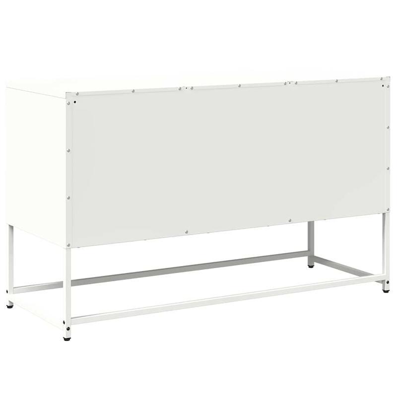 Mobile TV White 100.5x39x60.5 cm in Steel Practical Removable