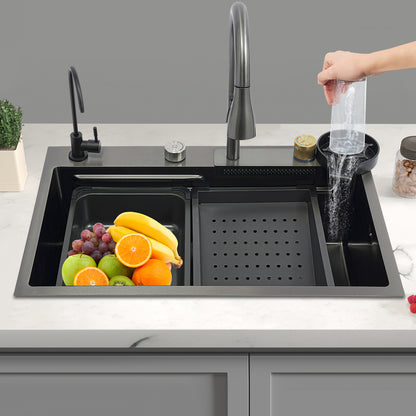 RVS Spoelbak – Keukenbak – Wasbak – Inbouw Spoelbak – Tuin Spoelbak – 68x45x21 cm – 304 Roestvrij Staal – Inclusief Snijplank & Waterzuiveringskraan