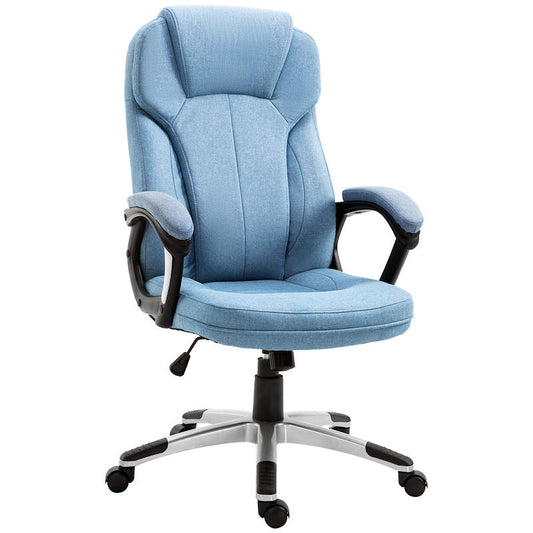 Ergonomic Office Chair with Height Adjustment, 360° Swivel & Tilt Function, Lumbar Support & Headrest - Heavy-Duty Five-Wheel Base, Height-Adjustable Armrests, Light Faux -like Upholstery, 29.94-49.9 KG Weight Capacity, 75-120cm Height Range for Home &