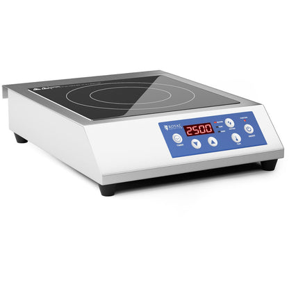 Inductiekookplaat – Inductiekookplaatje – Elektrische Kookplaat – Kookplaat 1 Zone – Mobiele Kookplaat – 3500 W Vermogen – Ø 28 cm Kookvlak – LED Bedieningspaneel