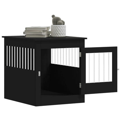 Hondenkennel – Hondenbench – Hondenren – Hondenhok – Meubelstijl – Zwart Metaal – Weerbestendig – Compact 64,5x80x71 cm