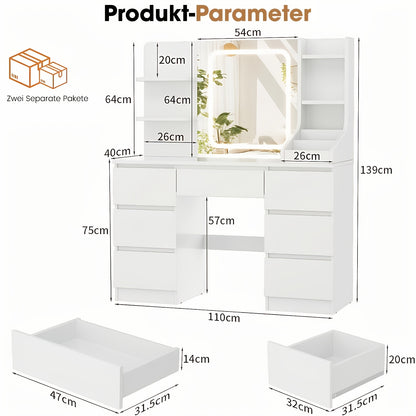 Boxspring Bedframe – Bed Met Opbergruimte – Slaapbank – Led Verlicht Bed – Eenpersoonsbed – 140x200 cm – Met 3 Lades En USB Oplaadstation – Stevig Metalen Frame