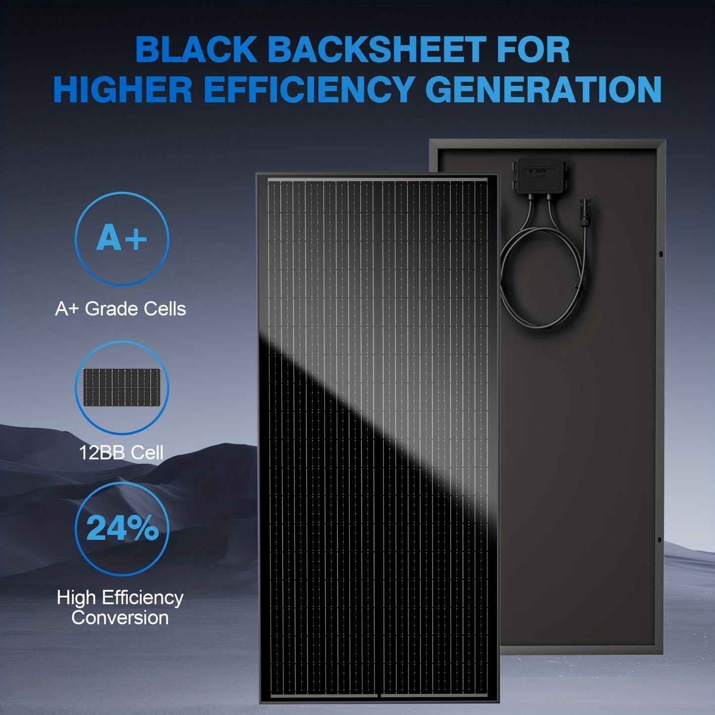 200W Zonnepanelen – Zonnepaneel Set – Monokristallijn Paneel – Photovoltaïsch Module – Batterijlader – Half-cut Technologie – 25,5% Hoog Rendement – 2x 100W 12V Systemen