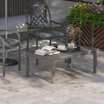 Tafel – Salontafel – Bijzettafel – Vouwtafel – Buitentafel – Aluminium – Weerbestendig – 100x60x37 cm – Bruin