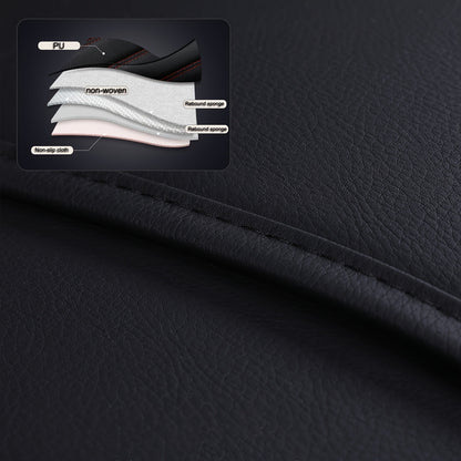 Full Set PU Leather Car Seat Covers Compatible for all - Adjustable Headrest & Backrest, Soft Cushioning Foam Padding, Easy Install, All-Season (Driver/Passenger/Rear/ Seats)