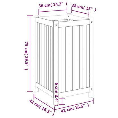 Bloemrek – Plantenstandaard – Bloemenstandaard – Plantenrek – Bloemhouder – Acaciahouten Afdekking – Compact Formaat 42x42x75 cm