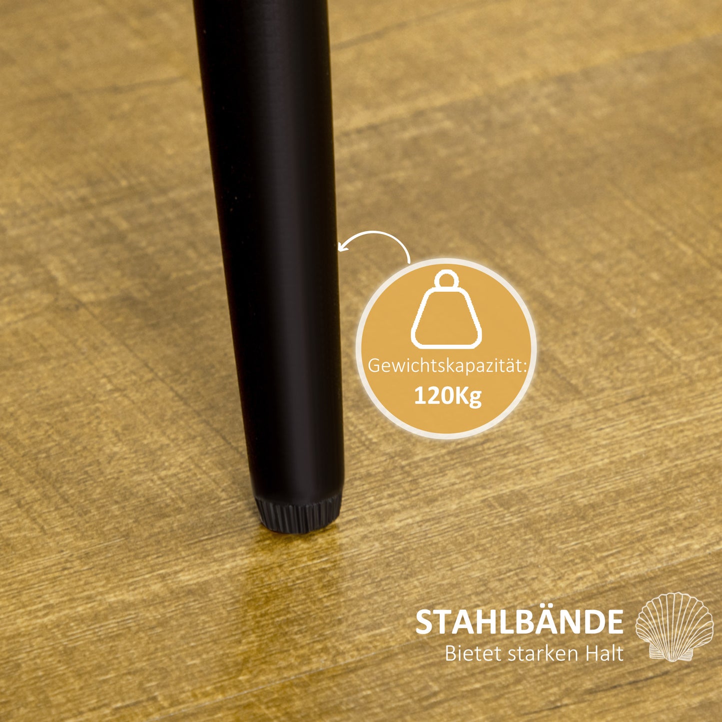 Eetkamerstoelen – Stoelen – Keukenstoelen – Fluwelen Stoelen – Scandinavische Stoelen – Set Van 2 – Crème Fluweel Bekleding – Zwart Metalen Onderstel